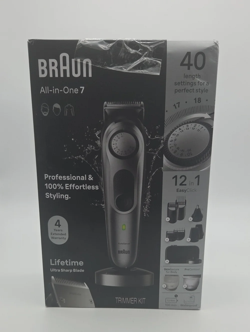 Braun All-in-One 7 Trimmer Kit — Black & Silver